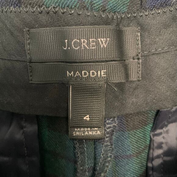 J. Crew Maddie Wool Blend Pants in Blackwatch Plaid Size 4 - Picture 5 of 7